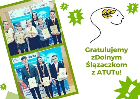 Gratulacje dla laureatów zDolnego Ślązaczka 2018 ze szkoły ATUT