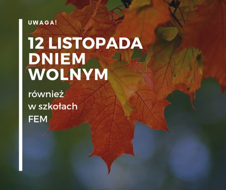 12 listopada dniem wolnym